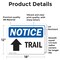 Signmission Trail (Up Arrow) Sign With Symbol, 18 in W x Rectangle, Vinyl Decal OS-2PACK-NS-D-1218-L-18712 - alternate 4